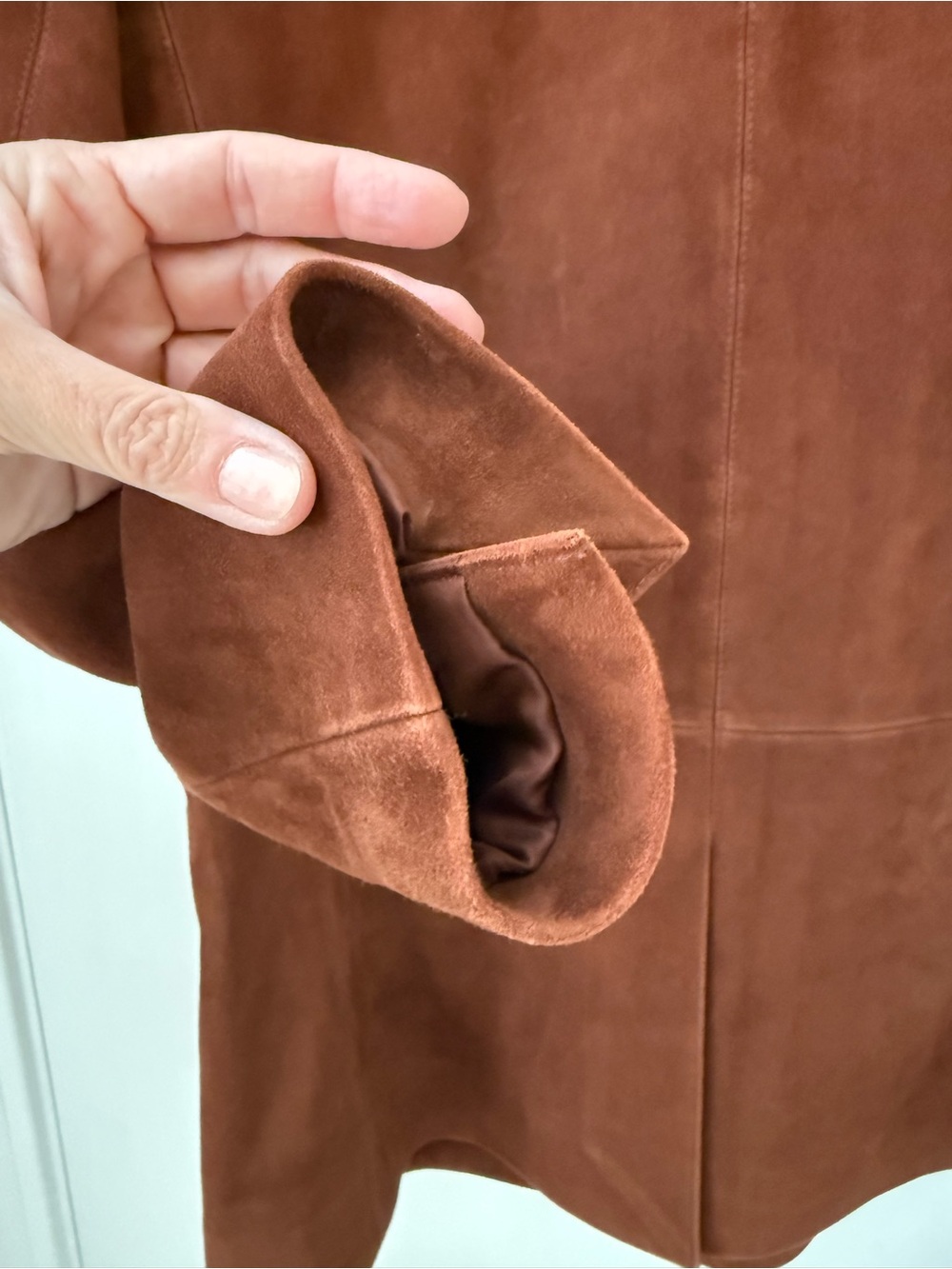 Madewell The Kline Suede Blazer Jacket in Soft Mahogany, Size 2 - Picture 9 of 9